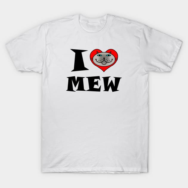 I Heart Cat - Blue Point Siamese T-Shirt by RawSunArt